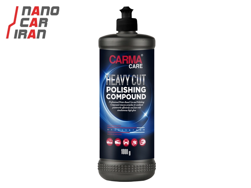 پولیش زبر بدنه خودرو یک لیتری کارماکر CarmaCare 1L Heavy Cut Polish for Car Body